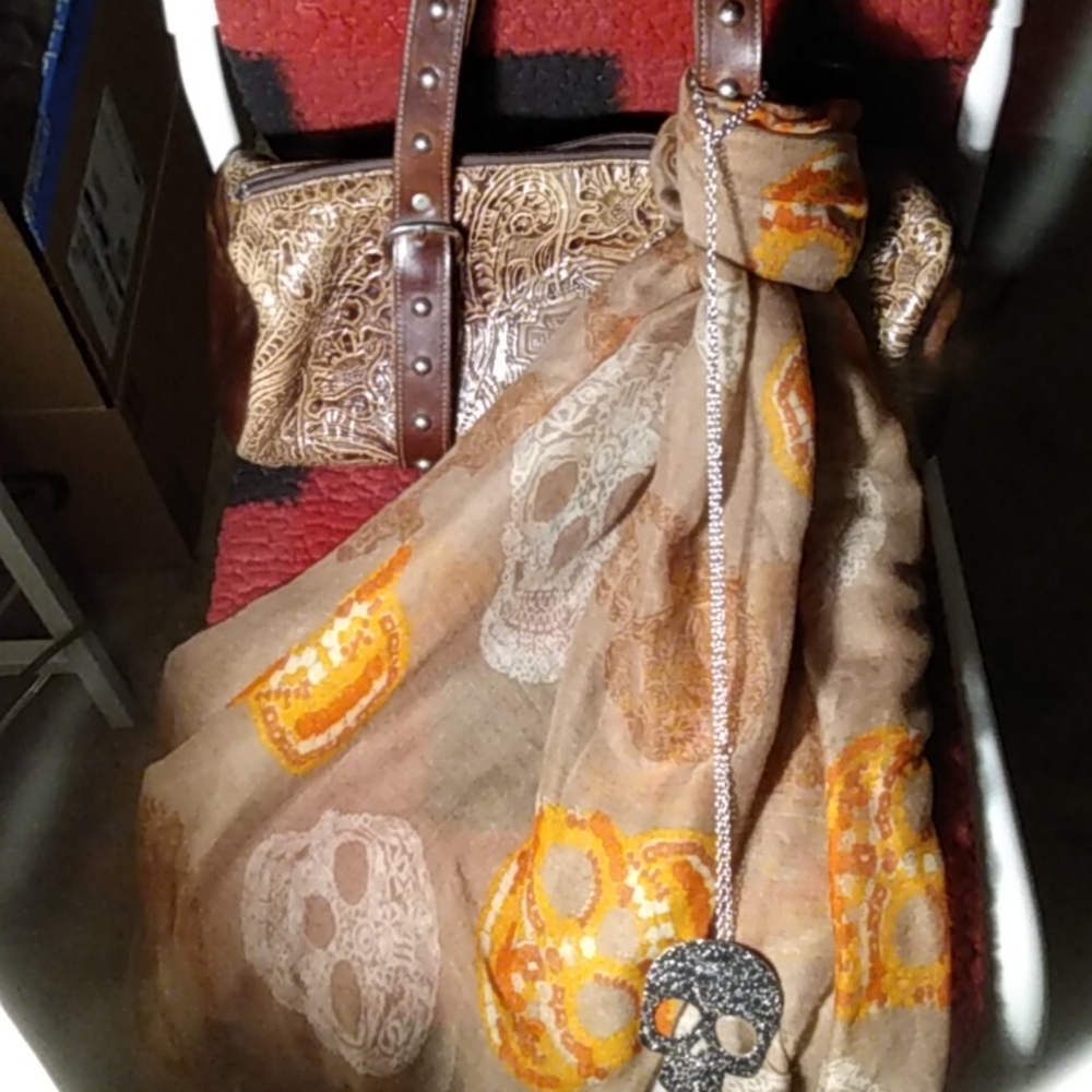 Harley Davidson Embossed Leather Purse